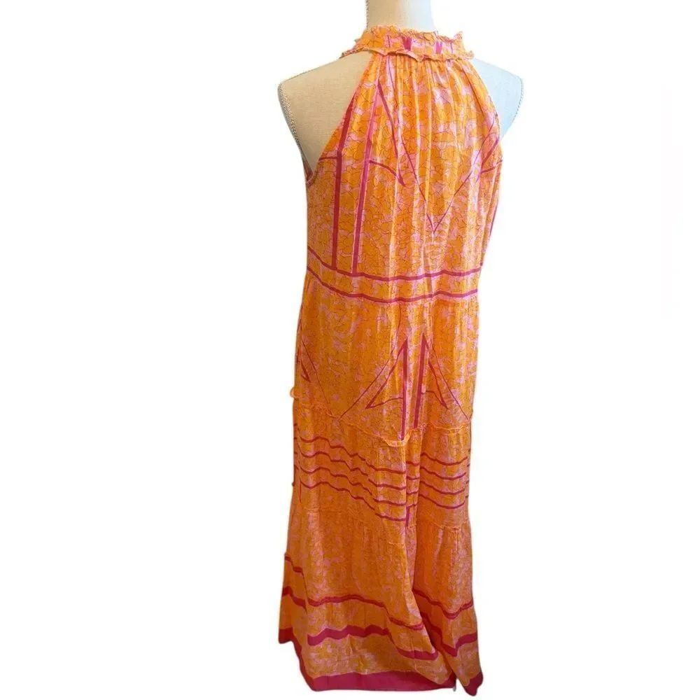 Lola Australia SAPPHIRE MAXI Dress in Orange pink S - Picture 5 of 7